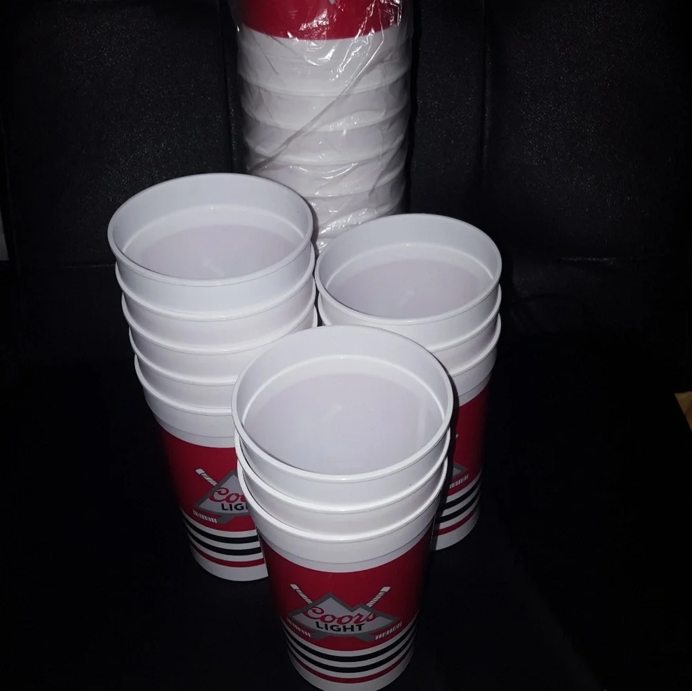 25 piece Coors Light hockey reusable  beer cups